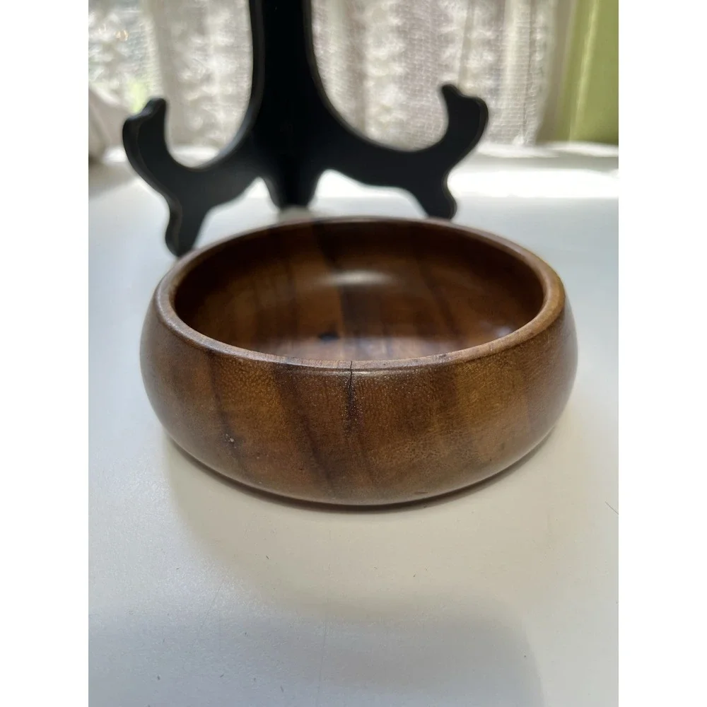 Monkey Pod Wood Salad Bowl  1970s